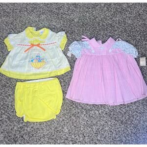 Rare - NWT!  Vintage 70s/80s baby girl dresses lot size 18M
